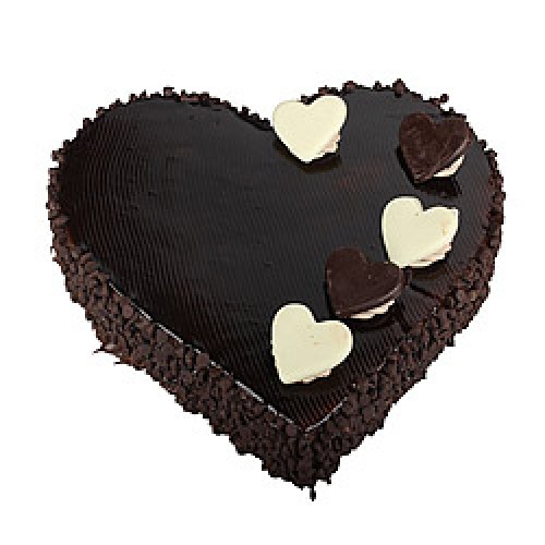 Heart Shape Choco Chip Cake Delivery in Delhi