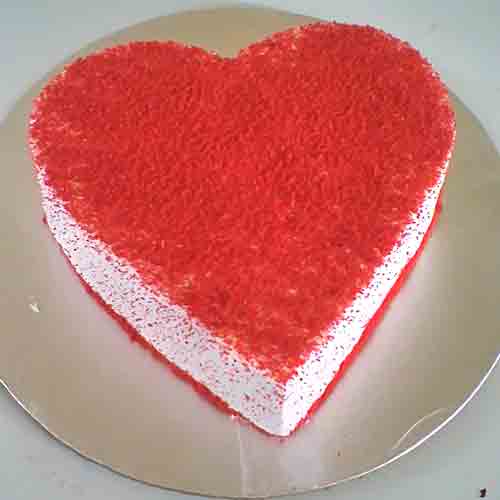 Heart Shape Red Velvet Cake Delivery in Delhi