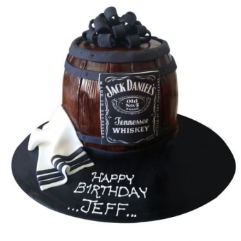 Jack Daniels Themed Fondant Cake Jack Daniels Themed Fondant Cake