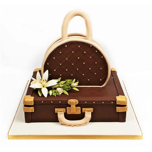 Suitcase and Handbag Designer Fondant Cake Delivery in Delhi