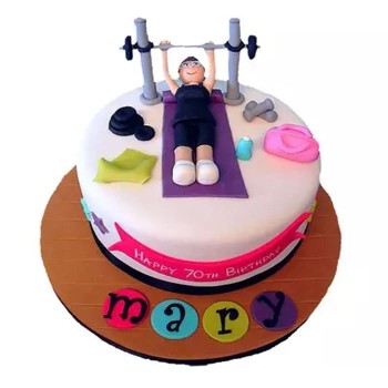 Fitness Freak Fondant Cake Fitness Freak Fondant Cake