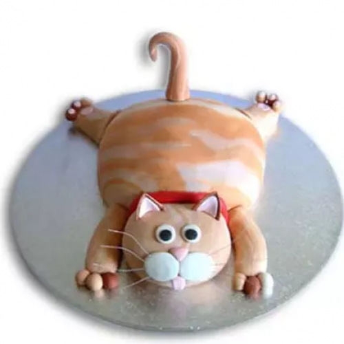 Tabby Cat Designer Fondant Cake Delivery in Delhi