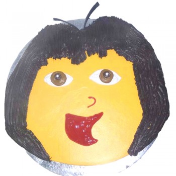 Dora Cartoon Face Cake