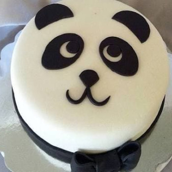 Panda Face Fondant Cake Panda Face Fondant Cake