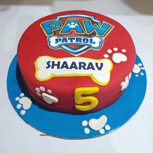 Paw Patrol Theme Fondant Cake Delivery in Delhi
