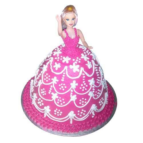 Pink Barbie Doll Cake Delivery in Delhi
