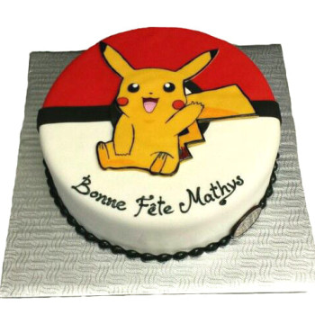 Pokemon Pikachu Fondant Cake Pokemon Pikachu Fondant Cake