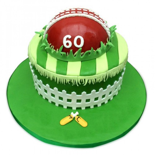 Designer Cricket Fever Fondant Cake Delivery in Delhi