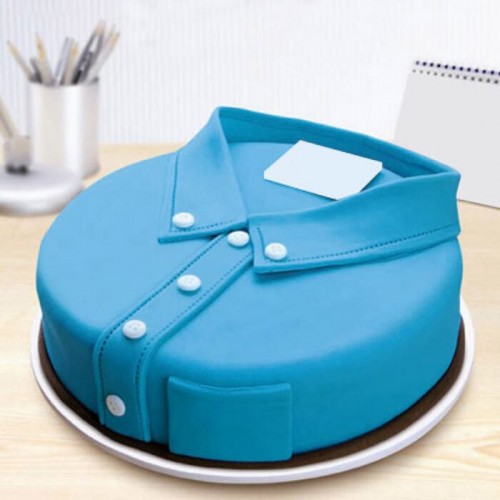 Blue Shirt Customized Cake Delivery in Delhi