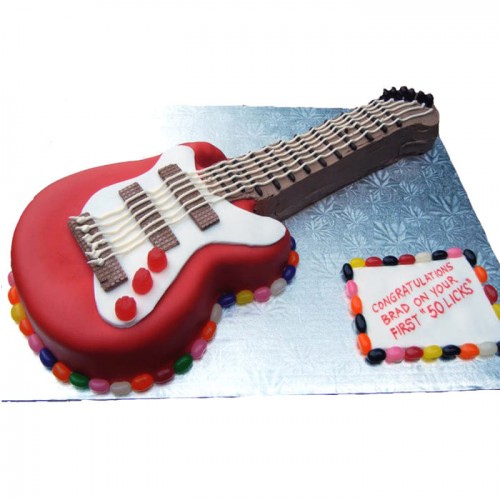 Electric Guitar Designer Fondant Cake Delivery in Delhi