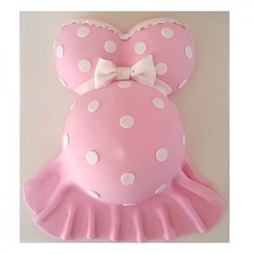 Pregnant Lady Baby Shower Fondant Cake Delivery in Delhi