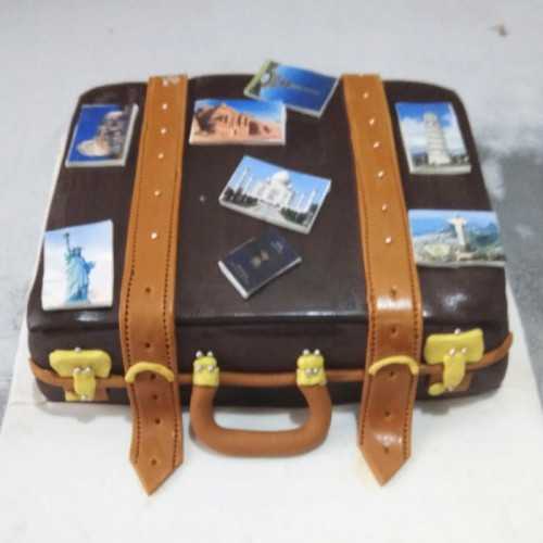 Traveler Themed Suitcase Cake Delivery in Delhi