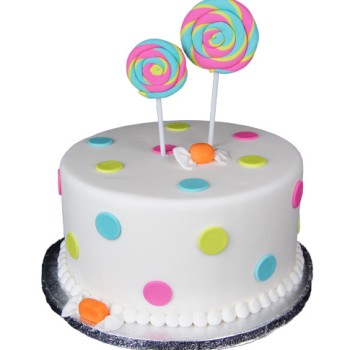 Candy Polka Dot Fondant Cake Candy Polka Dot Fondant Cake