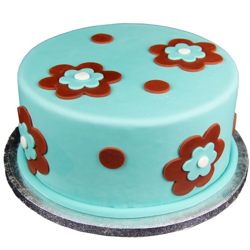Daisies With Dots Fondant Cake Delivery in Delhi
