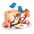 Fall Birds Fondant Cake