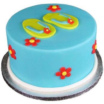 Flip Flop Theme Fondant Cake Flip Flop Theme Fondant Cake