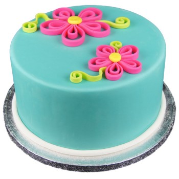 Flower Qilling Fondant Cake Flower Qilling Fondant Cake