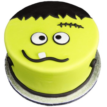 Frankenstein Cartoon Face Fondant Cake Frankenstein Cartoon Face Fondant Cake