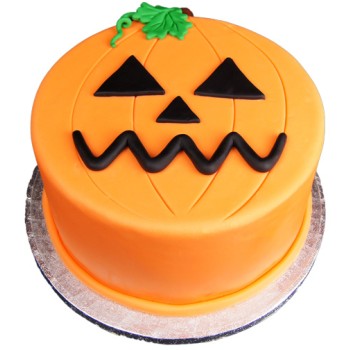 Halloween Pumpkin Fondant Cake Halloween Pumpkin Fondant Cake