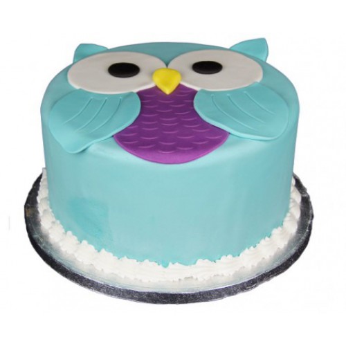 Owl Fondant Cake Delivery in Delhi