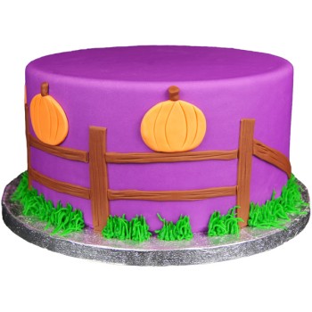 Pumpkin Fence Fondant Cake Pumpkin Fence Fondant Cake
