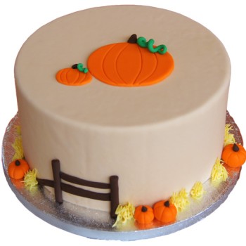 Pumpkin Theme Fondant Cake Pumpkin Theme Fondant Cake