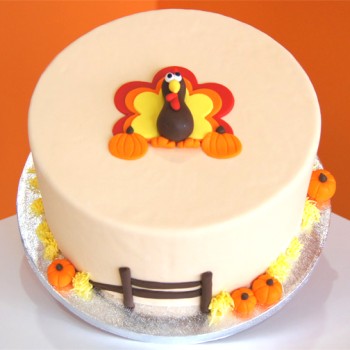 Turkey & Pumpkin Theme Cake Turkey & Pumpkin Theme Cake