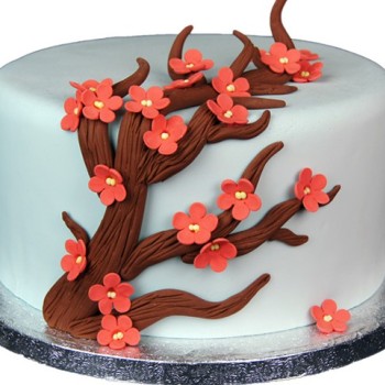 Cherry Blossom Fondant Cake Cherry Blossom Fondant Cake