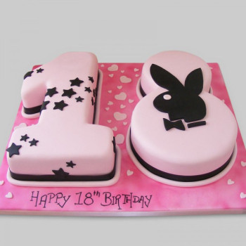 Happy 18th Birthday Fondant Cake Happy 18th Birthday Fondant Cake