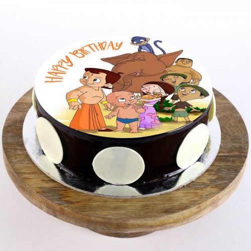 Chhota Bheem Special Chocolate Photo Cake Delivery in Delhi
