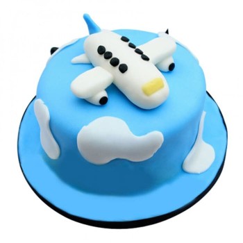 Cute Airplane Fondant Cake