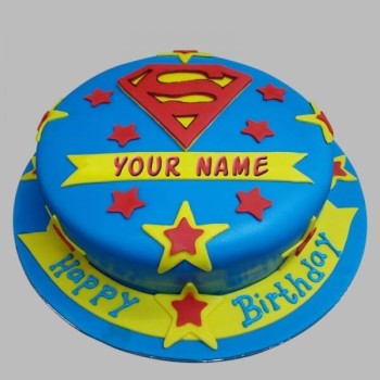 Delicious Superman Fondant Cake Delicious Superman Fondant Cake