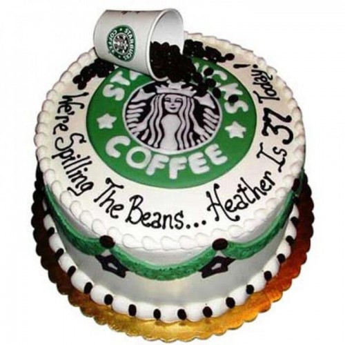 Excess Starbucks Fondant Cake Delivery in Delhi
