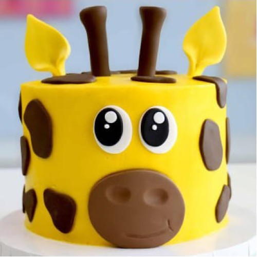 Giraffe Birthday Fondant Cake Delivery in Delhi