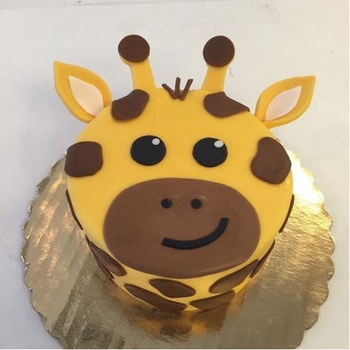Giraffe Theme Fondant Cake Delivery in Delhi