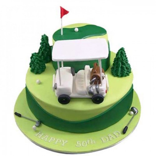 Golf Car Fondant Cake Delivery in Delhi