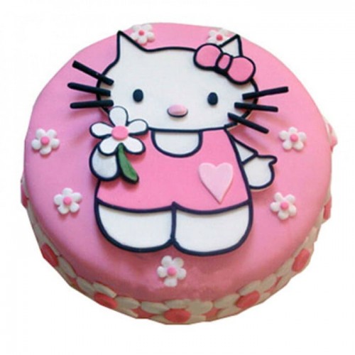 Hello Kitty Birthday Fondant Cake Delivery in Delhi