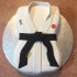 Karate Black Belt Fondant Cake