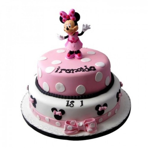 Minnie Mouse Birthday Fondant Cake Delivery in Delhi