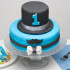 Moustache And Hat Fondant Cake