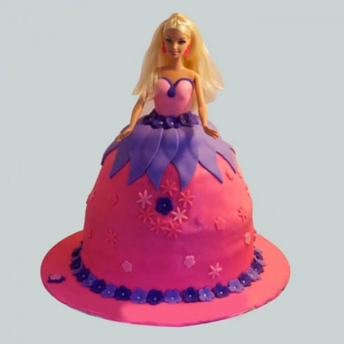 Royal Barbie Doll Fondant Cake Delivery in Delhi
