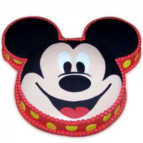 Soft Mickey Face Fondant Cake Delivery in Delhi