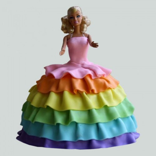 Splash Of Colours Barbie Fondant Cake Delivery in Delhi