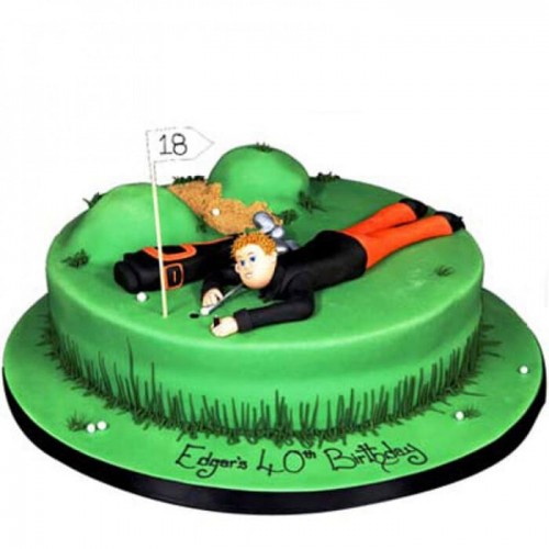 Stunning Golf Course Fondant Cake Delivery in Delhi
