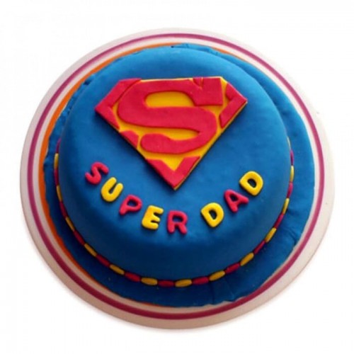 Super Dad Designer Fondant Cake Delivery in Delhi