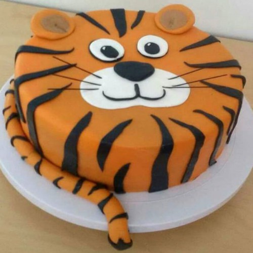Tiger Fondant Cake Delivery in Delhi