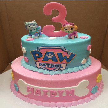 2 Tier Paw Patrol Fondant Cake 2 Tier Paw Patrol Fondant Cake