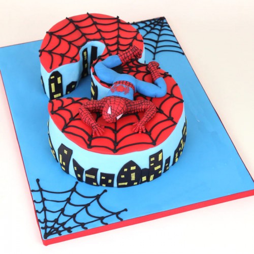 3rd Birthday Spiderman Theme Cake Delivery in Delhi