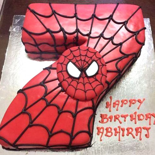 7th Birthday Spiderman Fondant Cake Delivery in Delhi