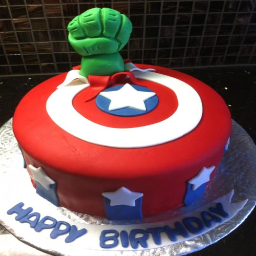 Avengers Customized Fondant Cake Delivery in Delhi